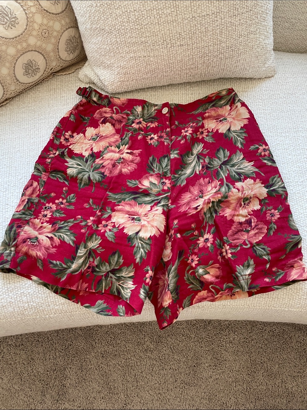 Polo by Ralph Lauren Red Floral High-Rise Women's Shorts